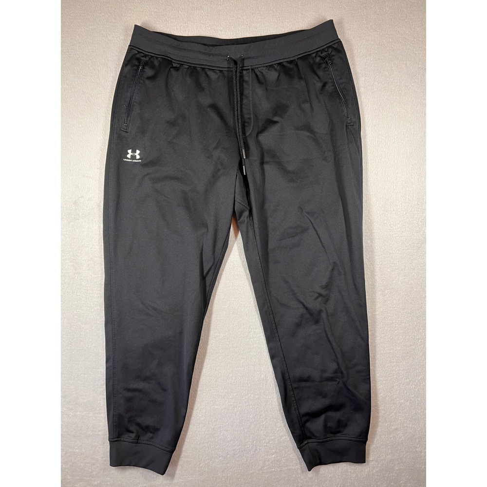 Under Armour Womens Rival Fleece Joggers Black Loose Fit Sweatpants XXL